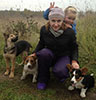 Welsh corgi cardigan puppy Zhacardi ASTRID with her owners